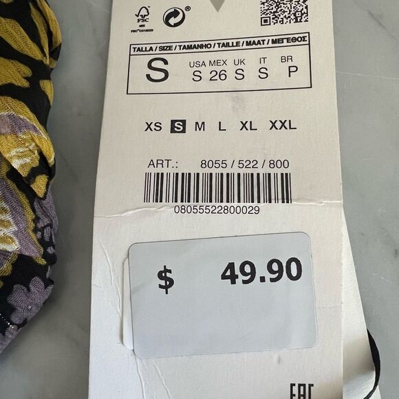 Zara BNWT Floral Dress Size Small Non Smoking - Picture 12 of 15